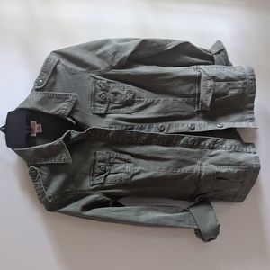 Olive green jacket or shacket Mossino Supply Co. Size Medium